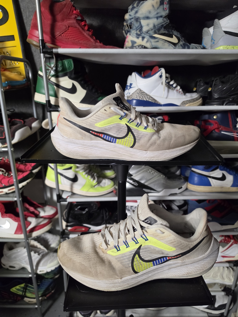 🔥 Nike Men’s Size 11.5 Pegasus 39 Running Shoes Neon Yellow Black Accents